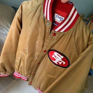 VINTAGE 49ers Satin Varsity Jacket!
